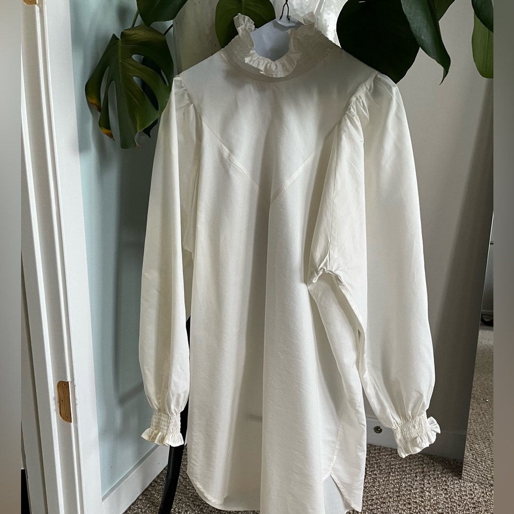 AVAVAV silk shift dress OSFA mini tunic cream